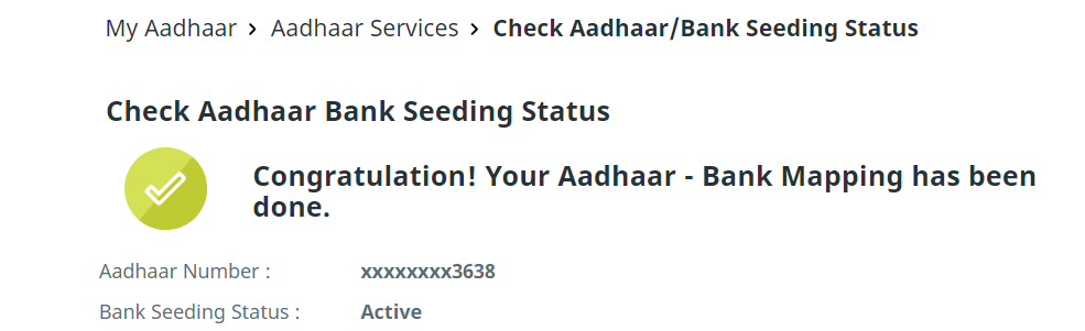 Bank Aadhar Link
